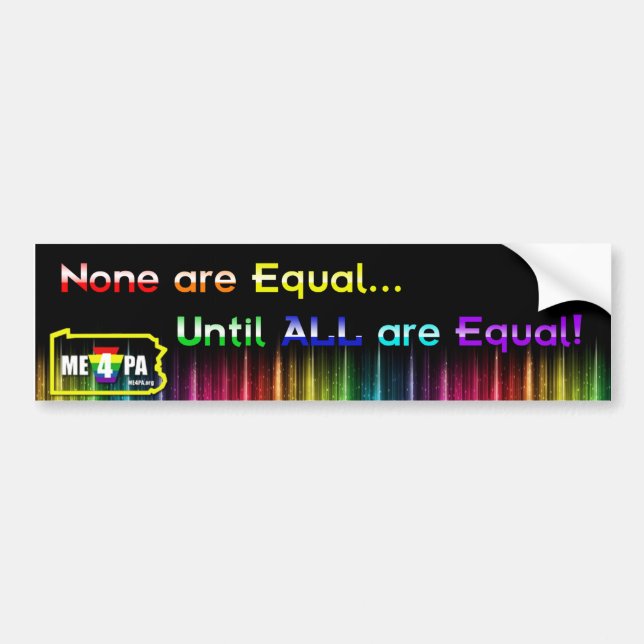 Rainbow Bumpersticker Bumper Sticker (Front)