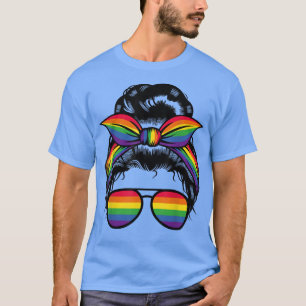 Rainbow Bun Transgender Queer LGBTQ+ Love Equality T-Shirt