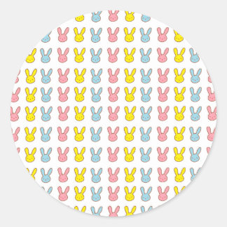 Rainbow Bunnies Classic Round Sticker