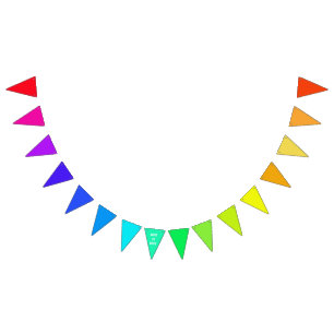 Rainbow Bunting   You Customise Text   LOVE