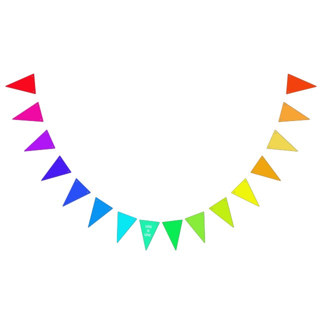 Rainbow Bunting | You Customise Text | LOVE Bunting (All)