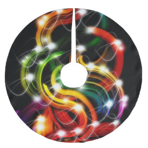 RAINBOW BURST SWIRLS CHRISTMAS TREE SKIRT