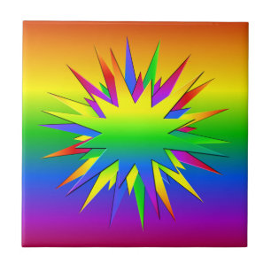 Rainbow Burst tile, customise Tile