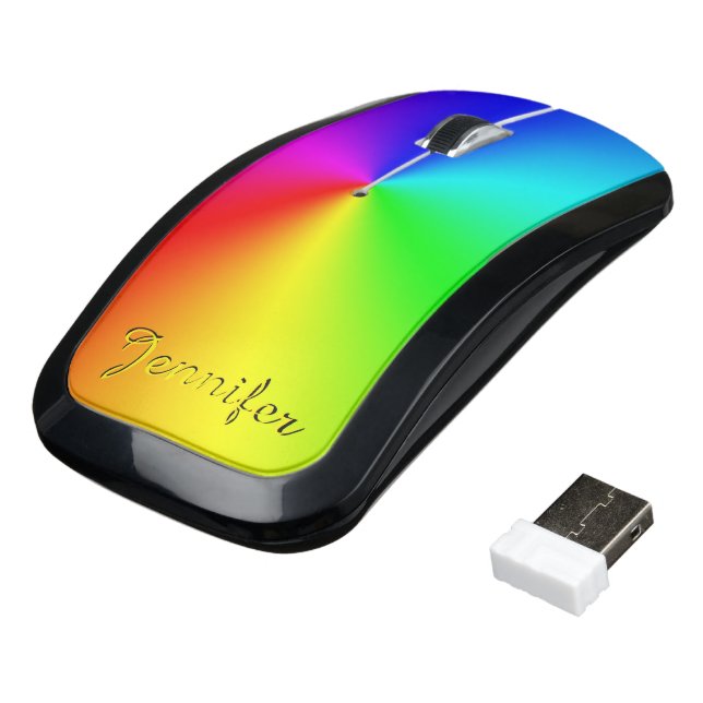 Rainbow Burst Wireless Mouse (Angled)