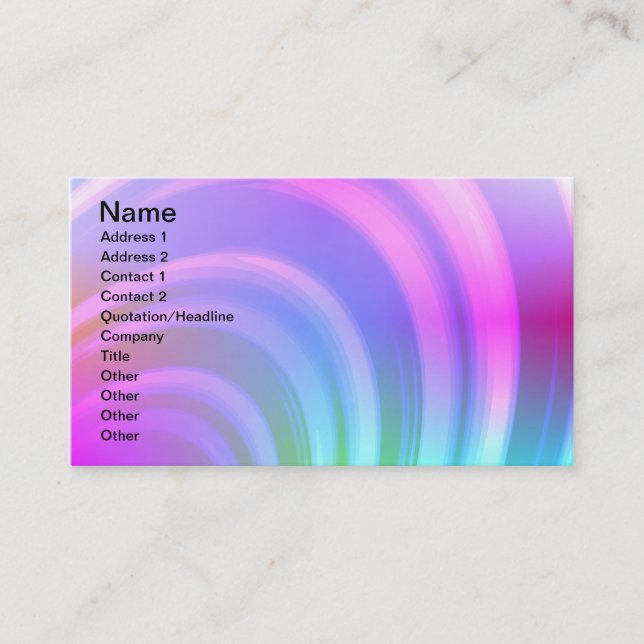 Rainbow Business Card (Front)