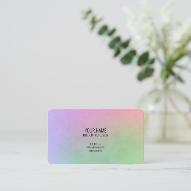 Rainbow Business Cards, Custom Personalised Logo Business Card (Standing Front)