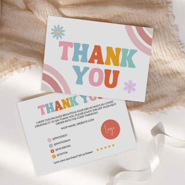 Rainbow Business  Thank You Card (Creator Uploaded)