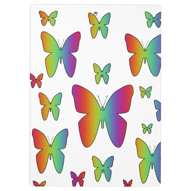Rainbow Butterflies Clipboard (Back)