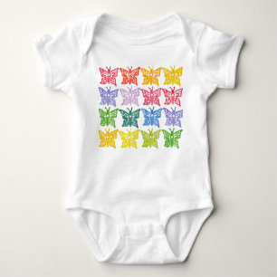 Rainbow Butterfly Baby Bodysuit