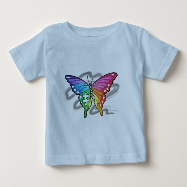 Rainbow Butterfly Baby T-Shirt (Front)