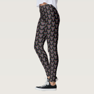 Rainbow Butterfly (black) - Leggings