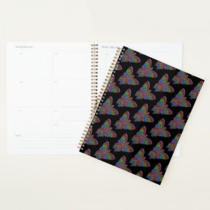 Rainbow Butterfly (black) - Planner
