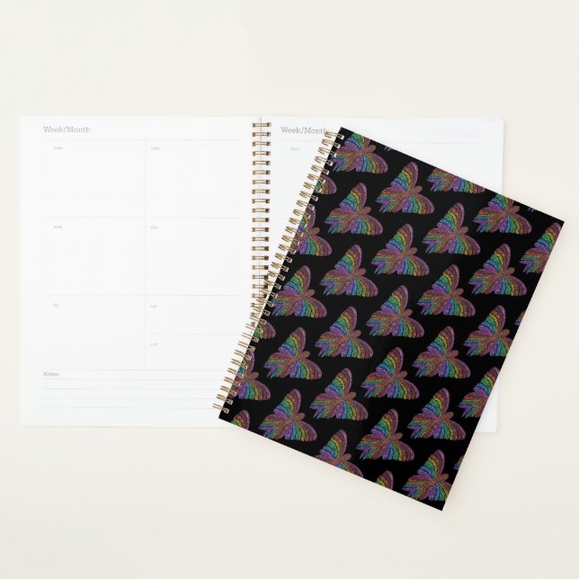 Rainbow Butterfly (black) - Planner (Display)