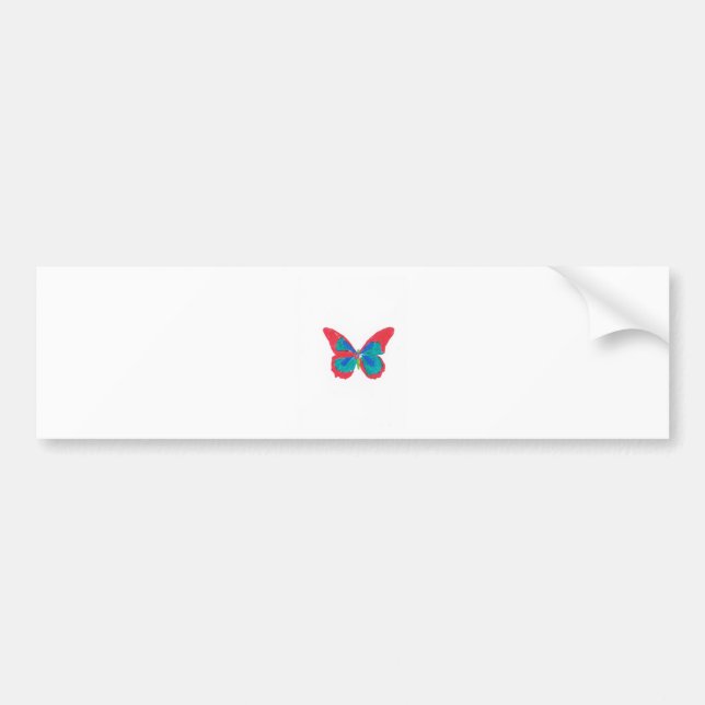 Rainbow butterfly bumper sticker (Front)