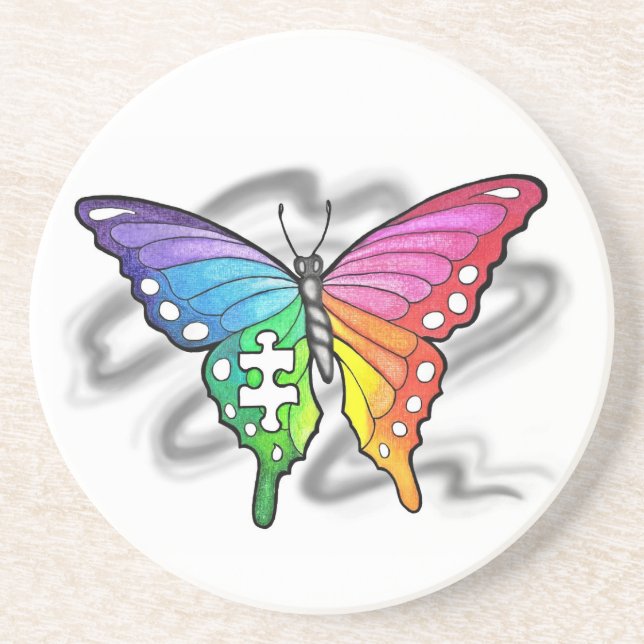 Rainbow Butterfly Coaster (Front)