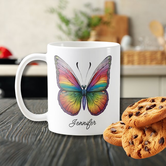 Rainbow Butterfly  Coffee Mug (Creator Uploaded)