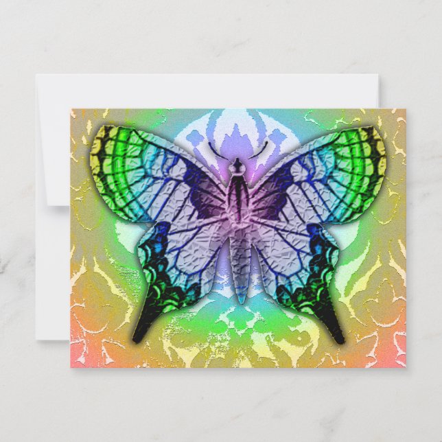 rainbow butterfly invitation (Front)