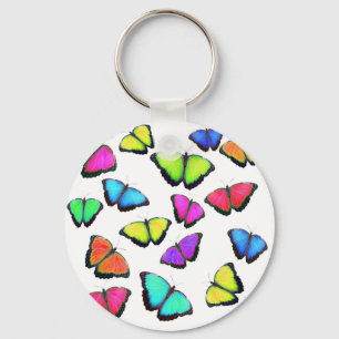 Rainbow Butterfly Key Ring