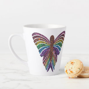 Rainbow Butterfly - Latte Mug (12oz)