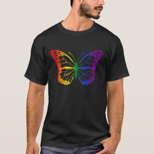 Rainbow Butterfly, Lgbt Flag Colors, Gay Pride Aes T-Shirt