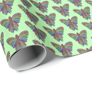 Rainbow Butterfly (light green) - Wrapping Paper