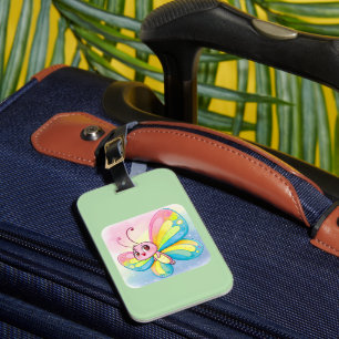 Rainbow Butterfly Luggage Tag