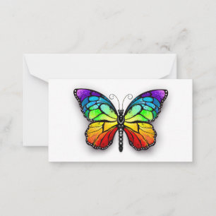 Rainbow butterfly Monarch Advice Card