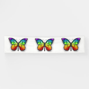 Rainbow butterfly Monarch Banner
