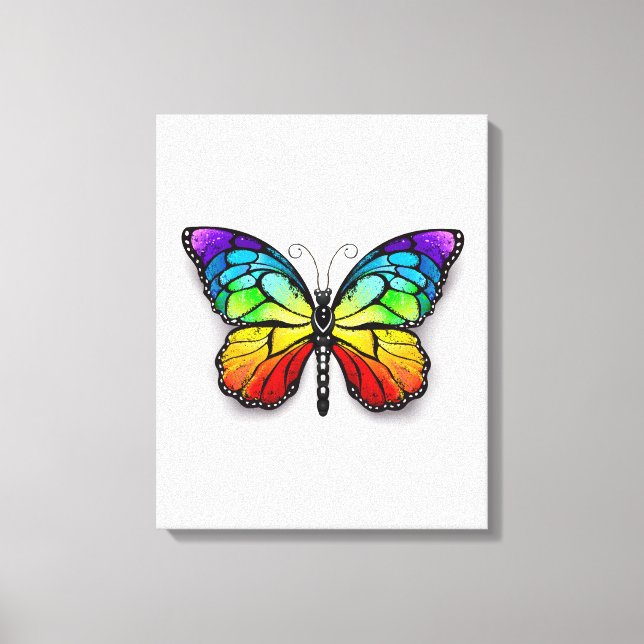 Rainbow butterfly Monarch Canvas Print (Front)