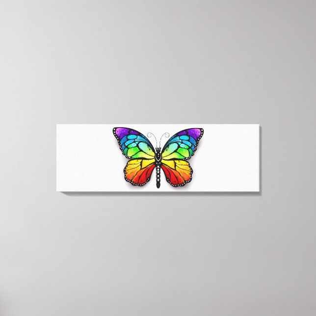 Rainbow butterfly Monarch Canvas Print (Front)