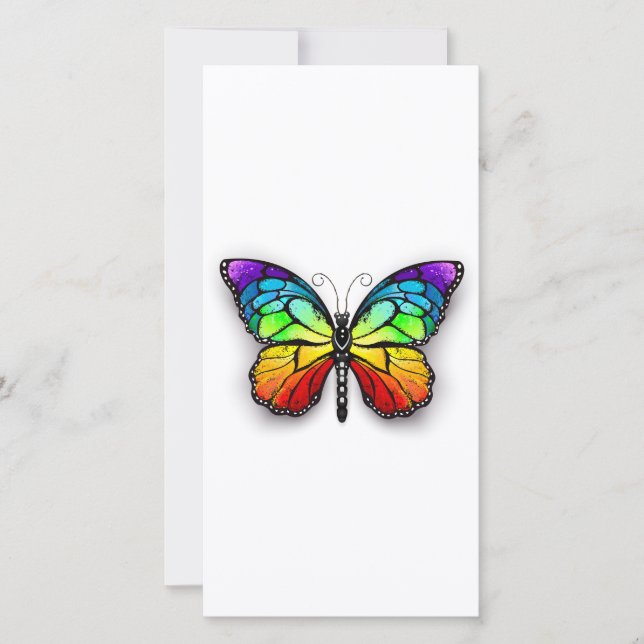 Rainbow butterfly Monarch Card (Front)