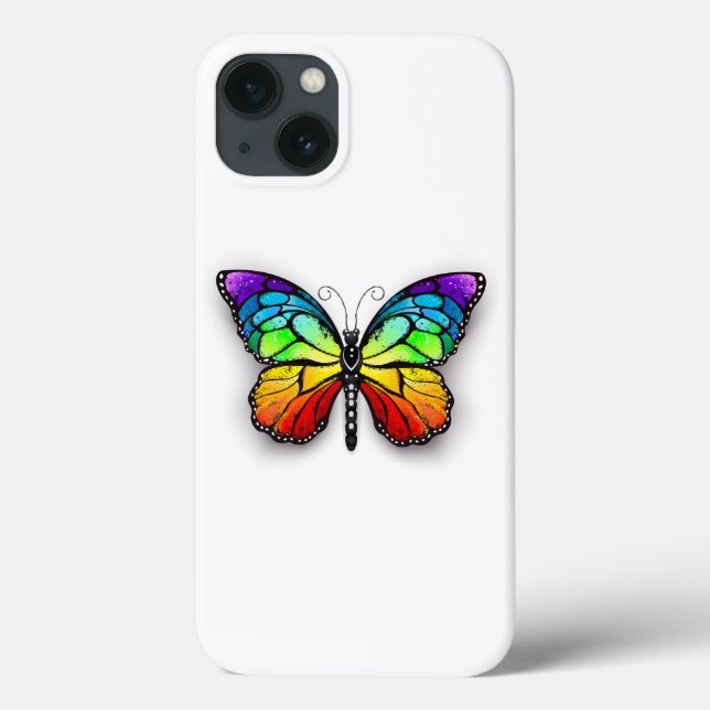 Rainbow butterfly Monarch Case-Mate iPhone Case (Back)