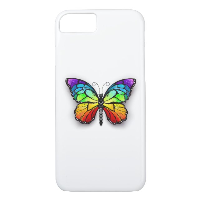 Rainbow butterfly Monarch Case-Mate iPhone Case (Back)