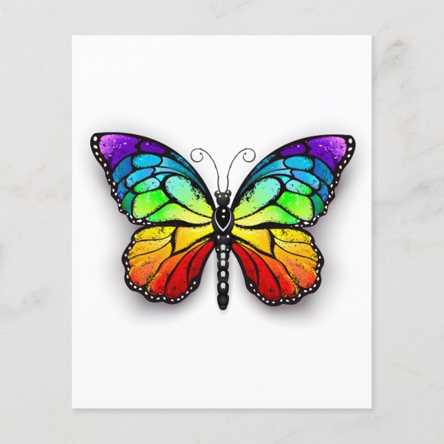 Rainbow butterfly Monarch Flyer (Front)