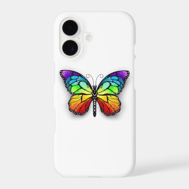 Rainbow butterfly Monarch iPhone Case (Back)