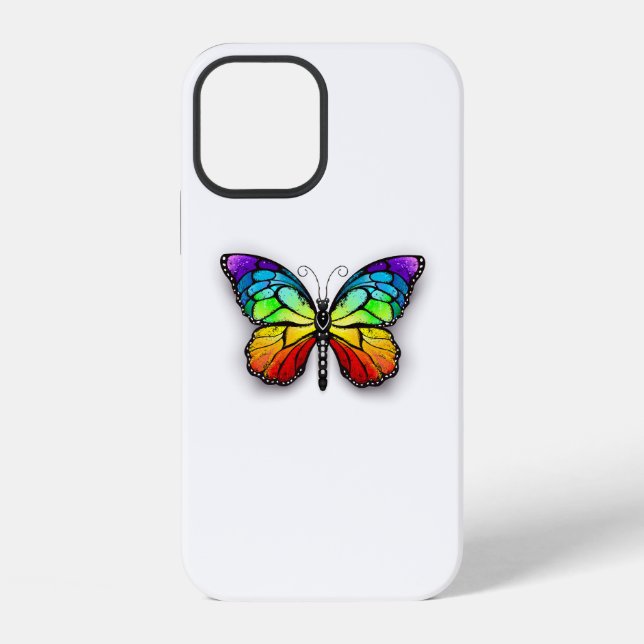 Rainbow butterfly Monarch iPhone Case (Back)