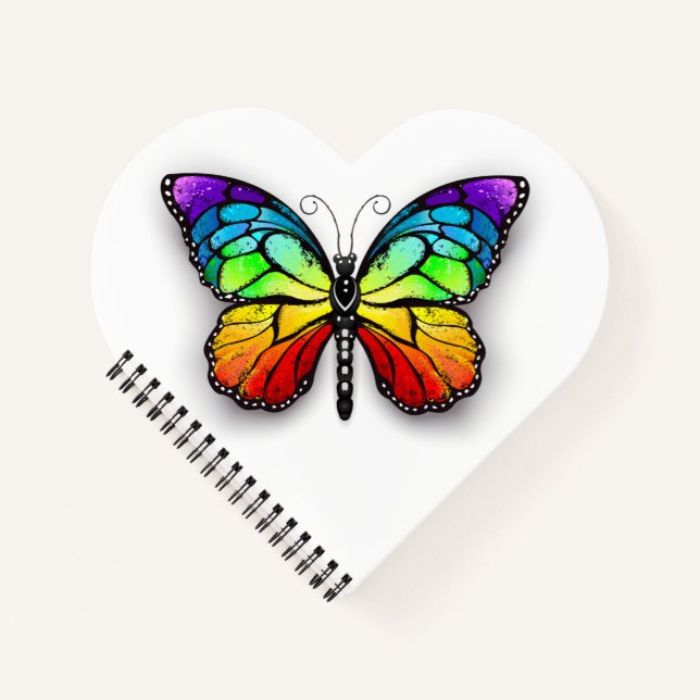 Rainbow butterfly Monarch Notebook (Front)