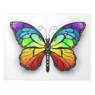 Rainbow butterfly Monarch Notepad