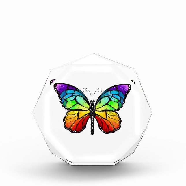 Rainbow butterfly Monarch Photo Block (Front)