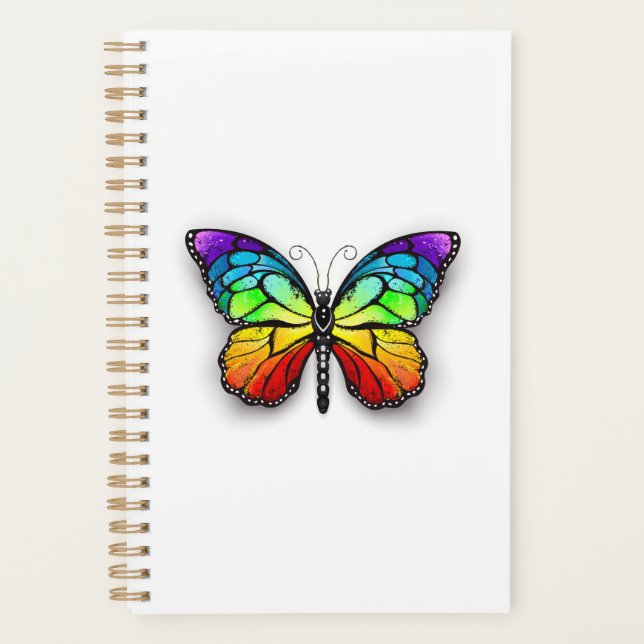 Rainbow butterfly Monarch Planner (Front)