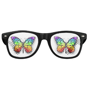Rainbow butterfly Monarch Retro Sunglasses