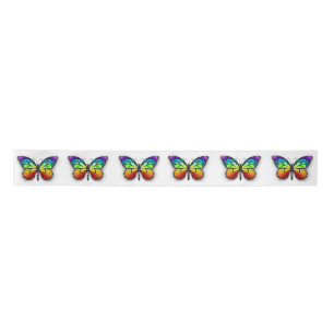 Rainbow butterfly Monarch Satin Ribbon