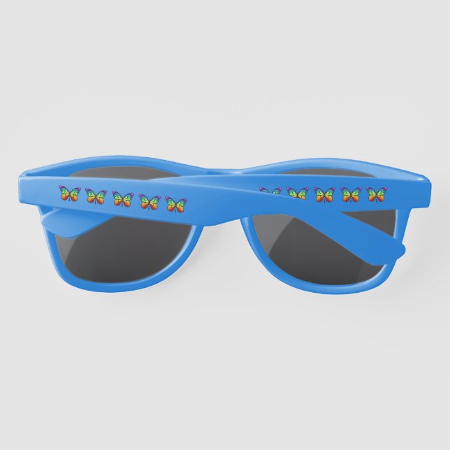 Rainbow butterfly Monarch Sunglasses (Back)