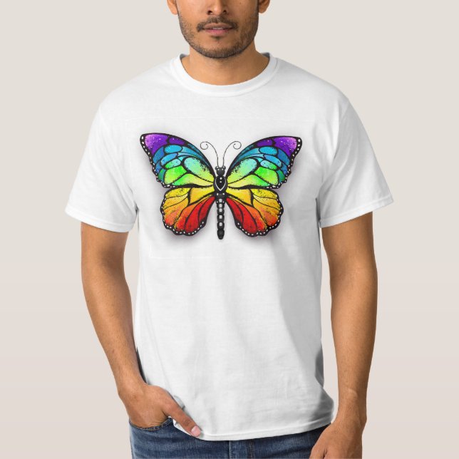 Rainbow butterfly Monarch T-Shirt (Front)