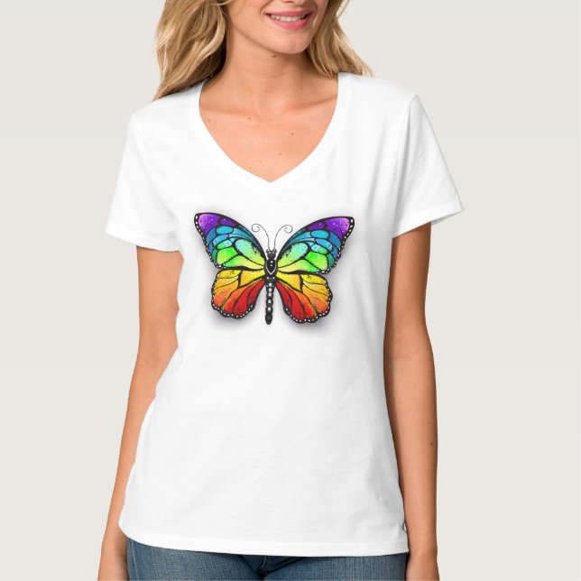 Rainbow butterfly Monarch T-Shirt (Front)