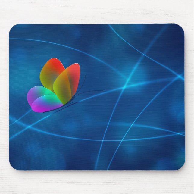 Rainbow Butterfly Mouse Pad (Front)