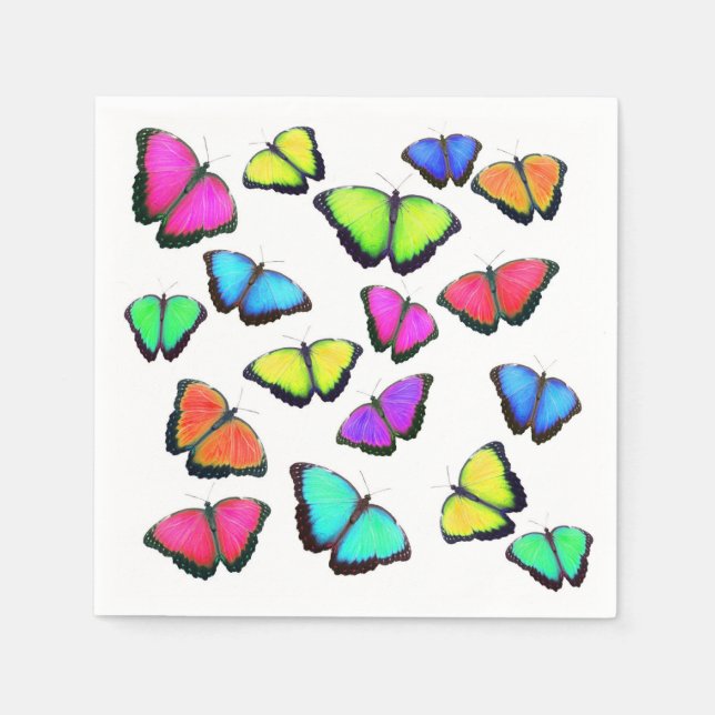 Rainbow Butterfly Napkin (Front)