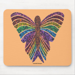 Rainbow Butterfly (orange) - Mouse Pad