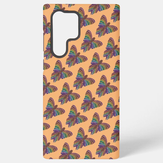 Rainbow Butterfly (orange) - Samsung Case (Back)
