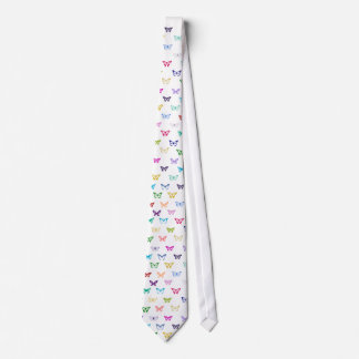Rainbow butterfly pattern tie